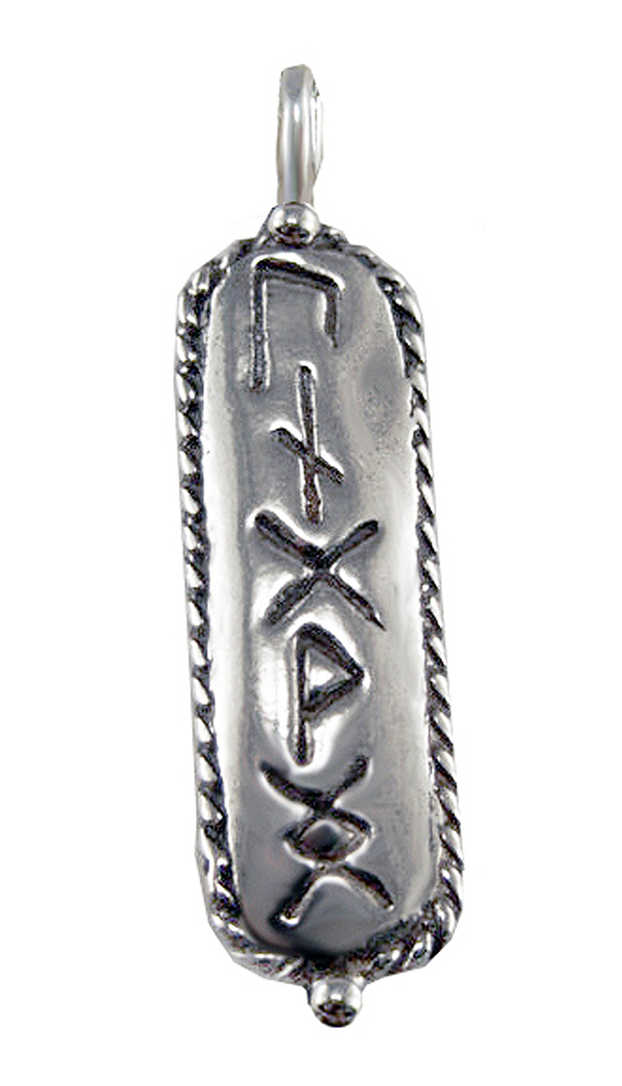 Sterling Silver Rune Pendant for Love