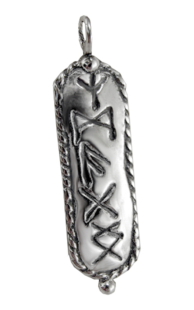 Sterling Silver Rune Pendant for Friendship