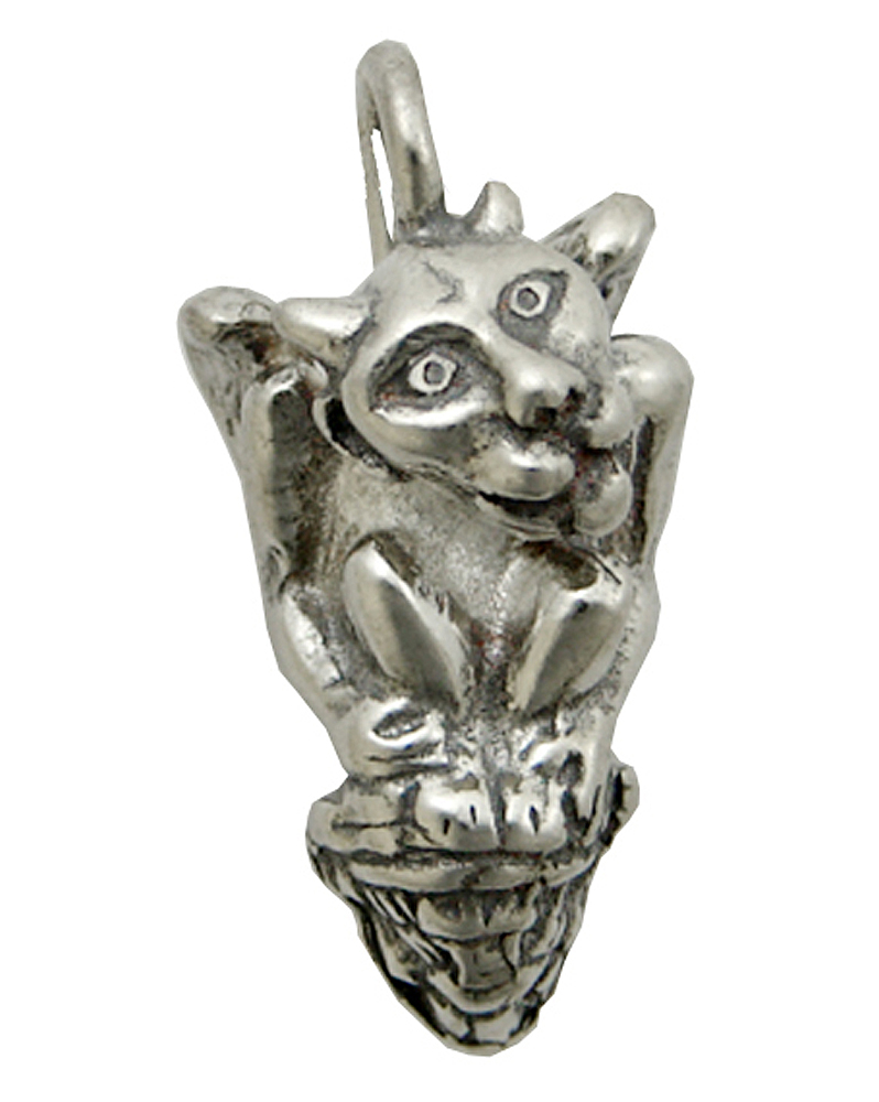 Sterling Silver Playful Gargoyle Charm