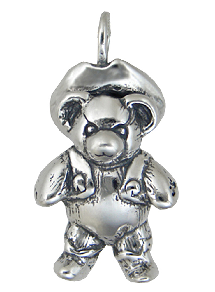 Sterling Silver Cowboy Teddy Bear Charm