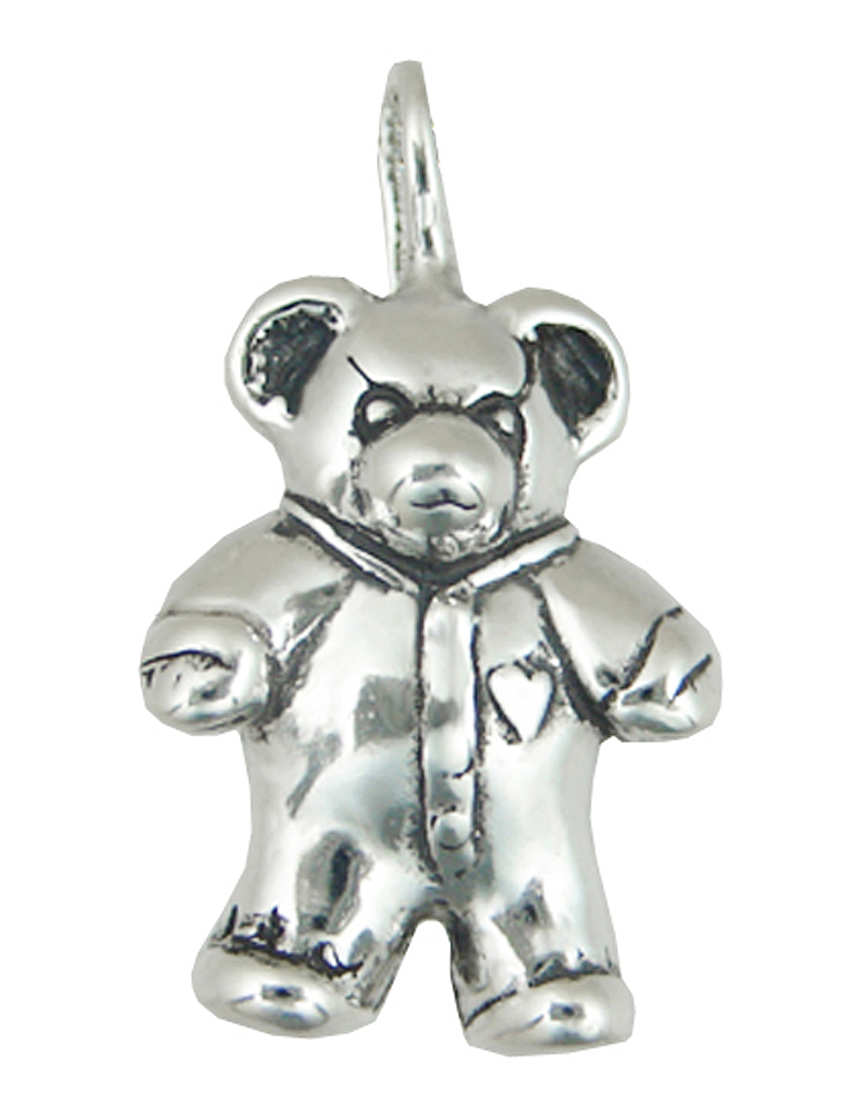 Sterling Silver Sleepy Pajamas Teddy Bear Charm