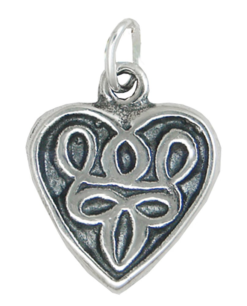 Sterling Silver Medium Celtic Love Knot Heart Charm