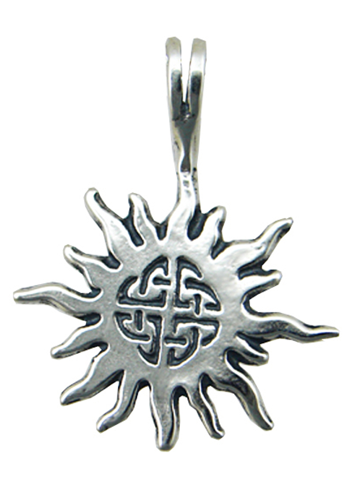 Sterling Silver Medium Celtic Sun Pendant
