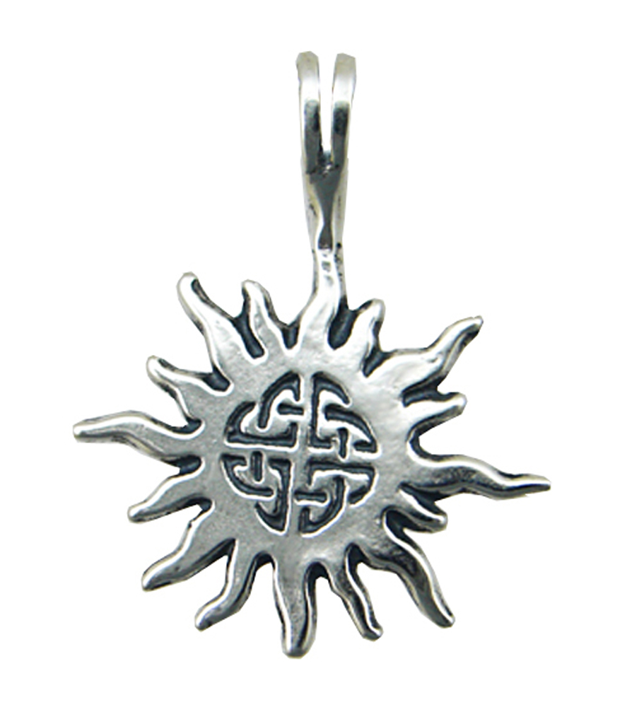 Sterling Silver Small Celtic Sun Pendant