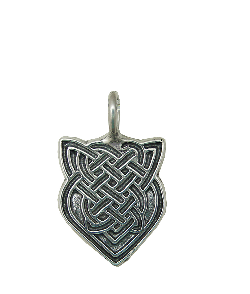 Sterling Silver Celtic Knotwork Emblem Pendant