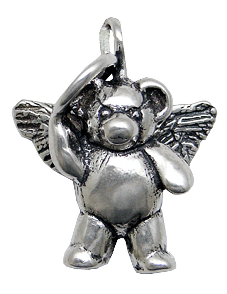 Sterling Silver Guardian Angel Teddy Bear Charm