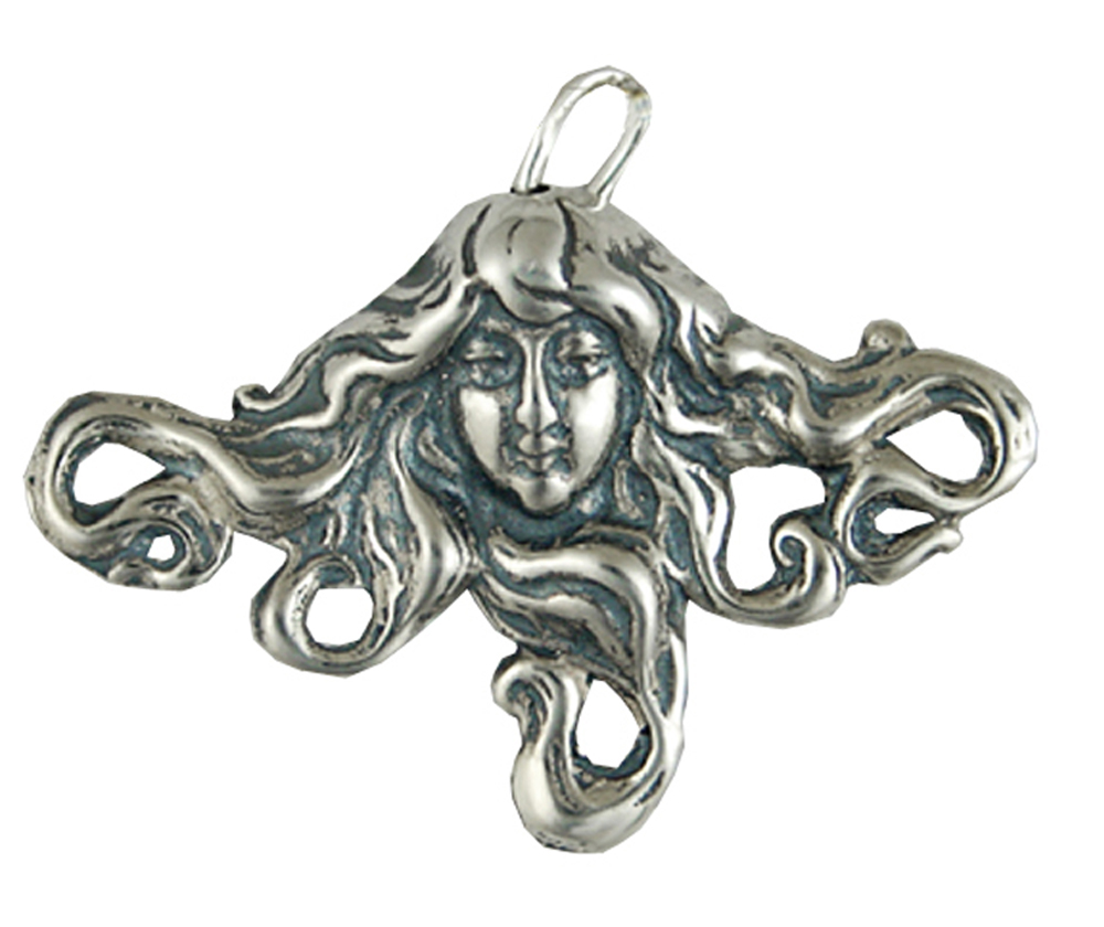 Sterling Silver Long Haired Woman Charm