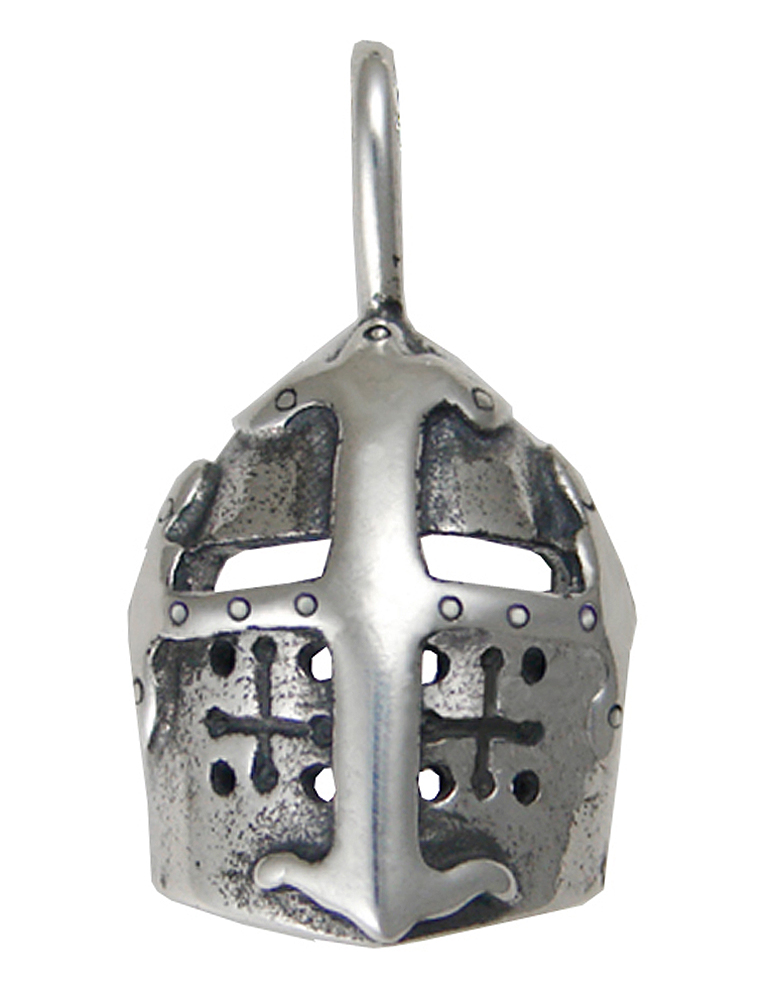 Sterling Silver Knights Helmet Pendant