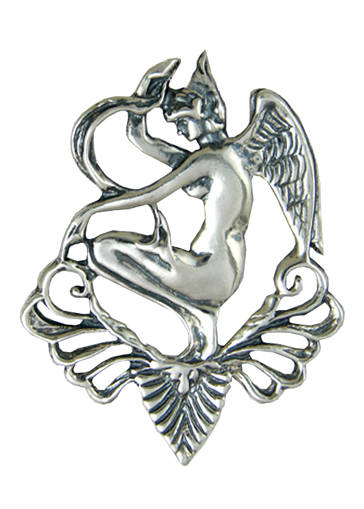 Sterling Silver Victorian Angel Pendant