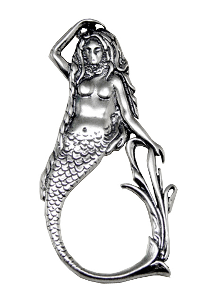 Sterling Silver Mermaid of the Coral Seas Pendant