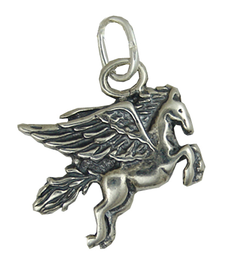 Sterling Silver Little Winged Horse Pegasus Charm