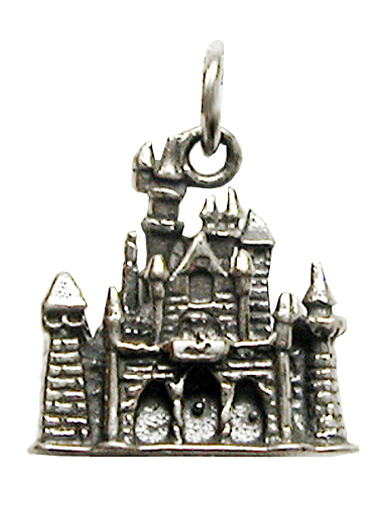 Sterling Silver 3D Kings Castle Charm