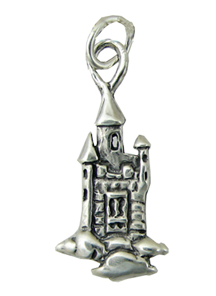 Sterling Silver Princess Castle Charm