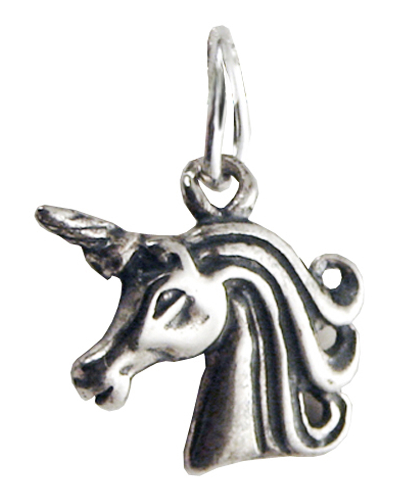 Sterling Silver Little Unicorn's Head Charm