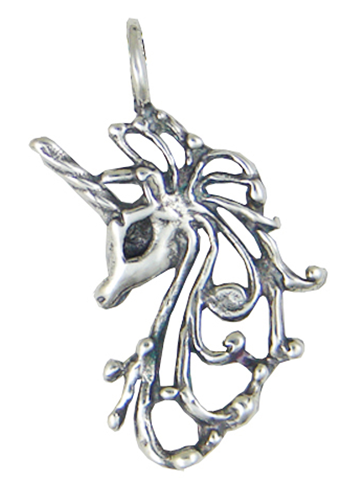 Sterling Silver Little Unicorn's Head Charm