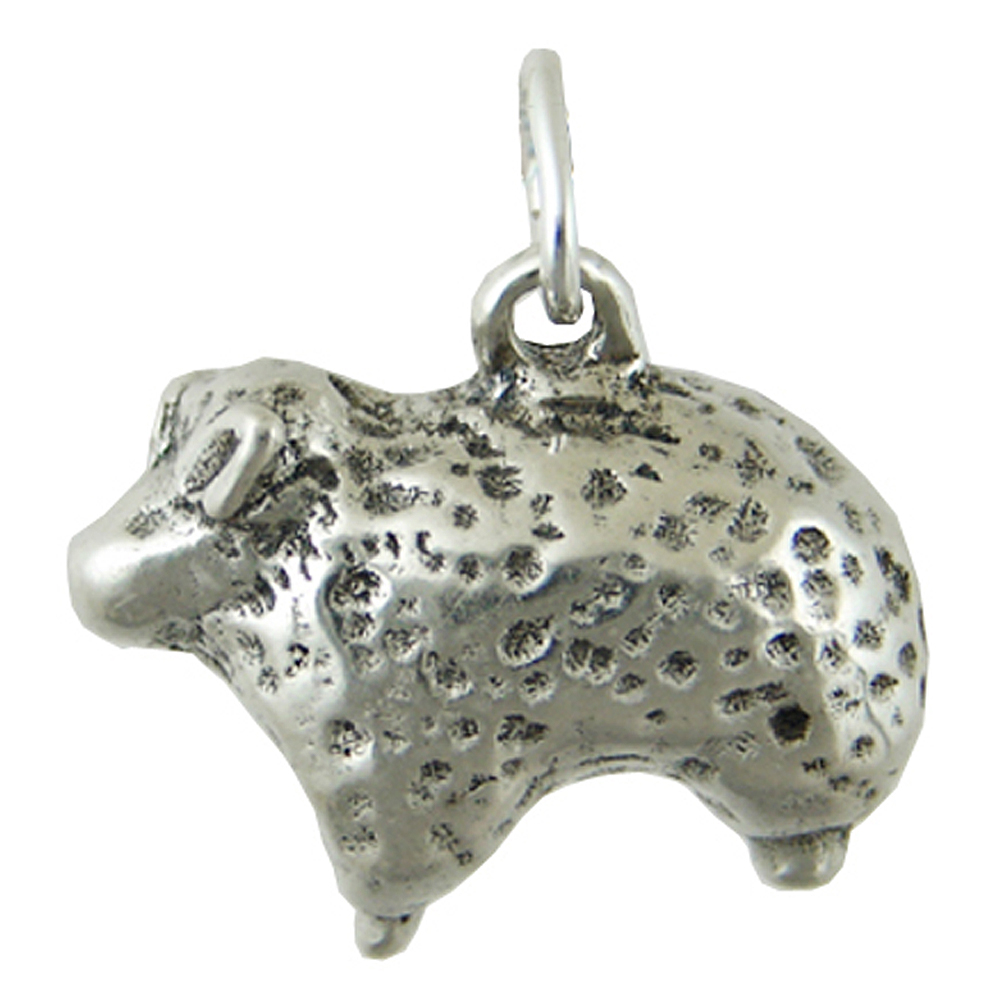 Sterling Silver Wooly Sheep Charm