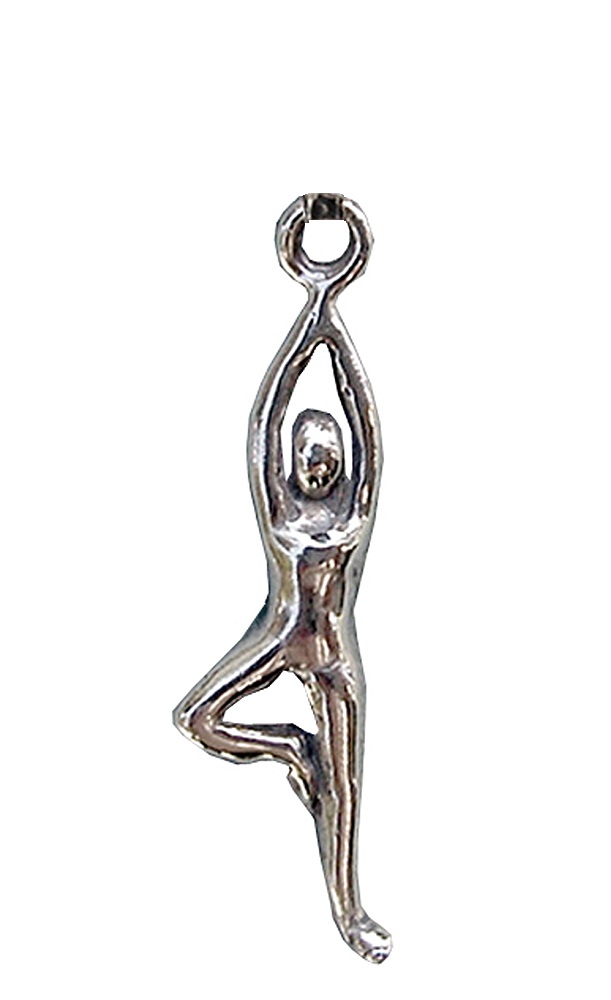 Sterling Silver "Tree" Position Yoga Charm