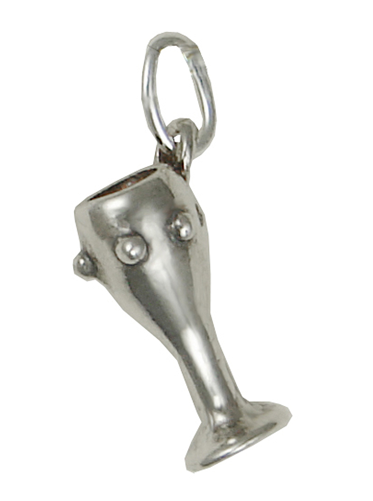 Sterling Silver Medieval Goblet Chalice Cup Charm