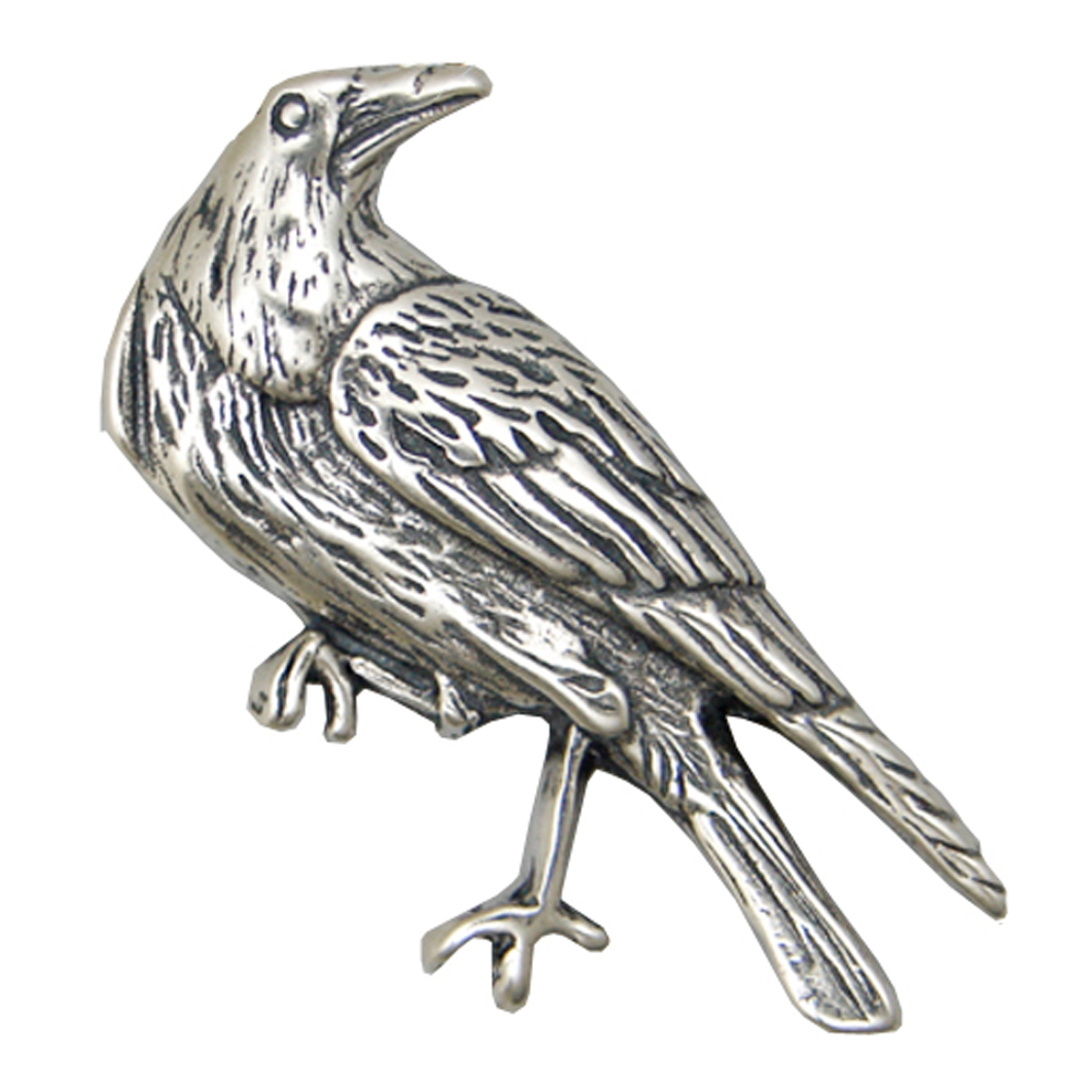Sterling Silver Rascal Raven Pendant