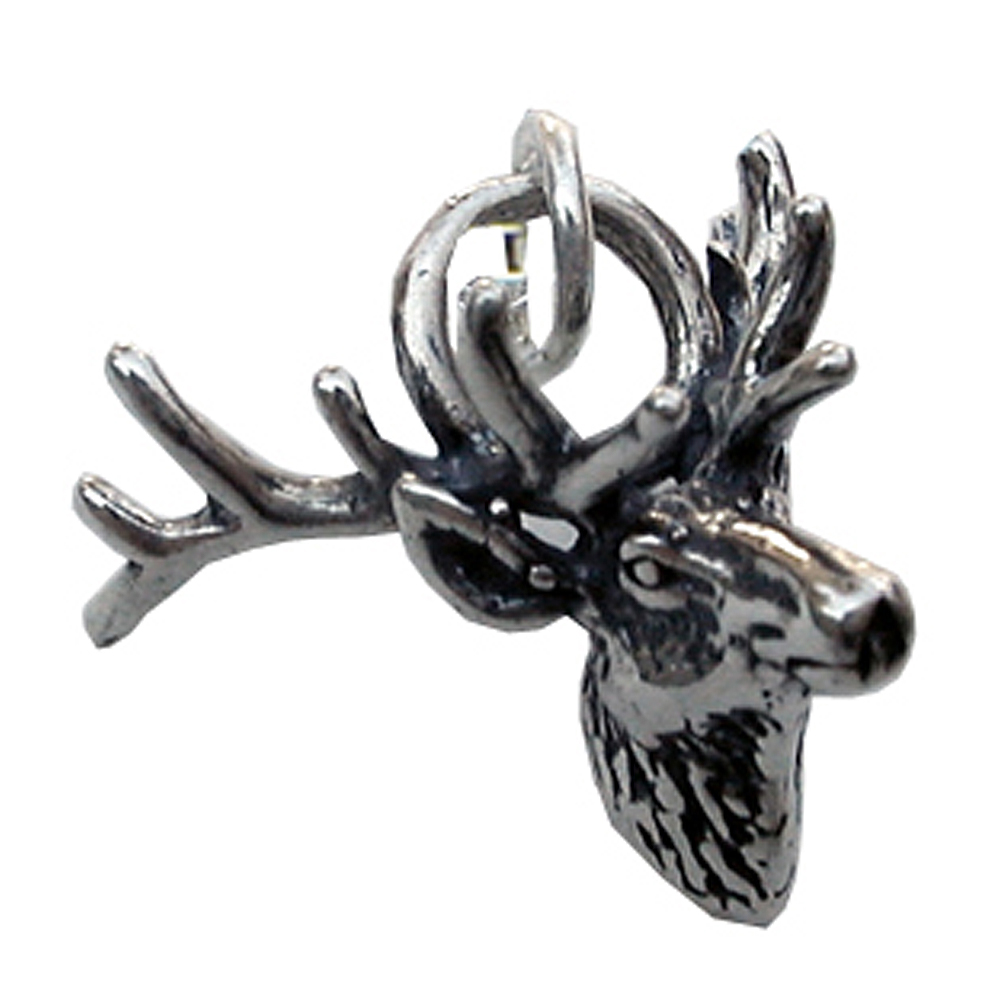 Sterling Silver Little Stag Deer Head Charm