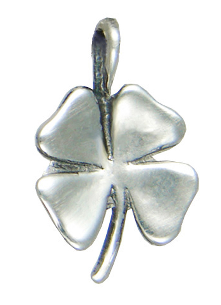 Sterling Silver Good Luck Four Leaf Clover Charm