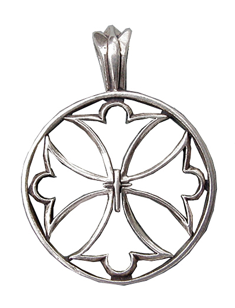 Sterling Silver Superb Canterbury Cross Pendant