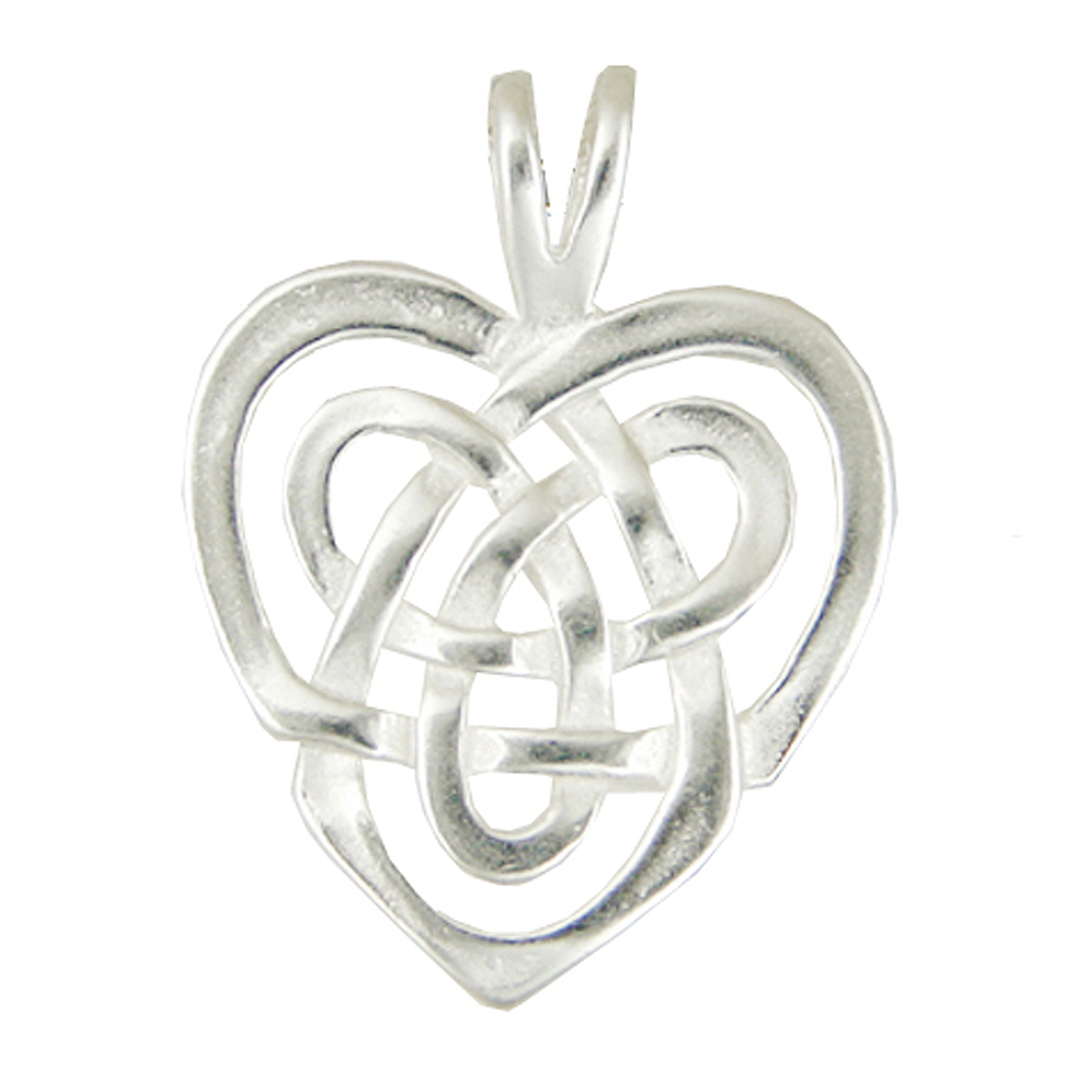 Sterling Silver Celtic Love Knot Heart Pendant