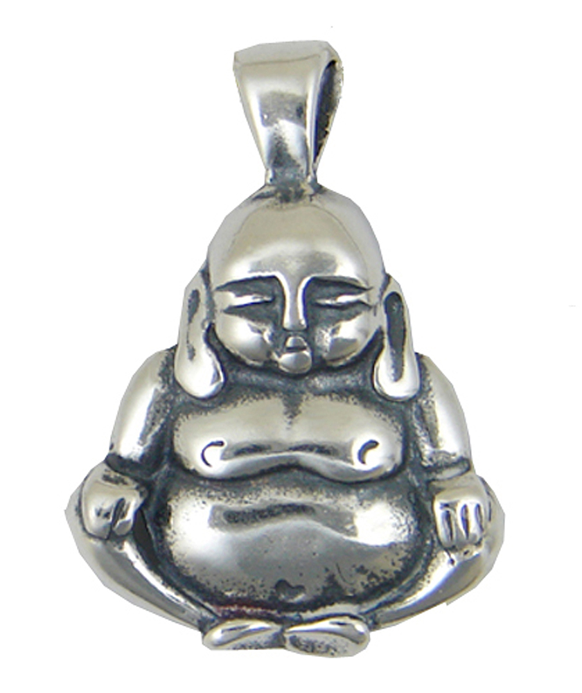Sterling Silver Fat Buddha Pendant