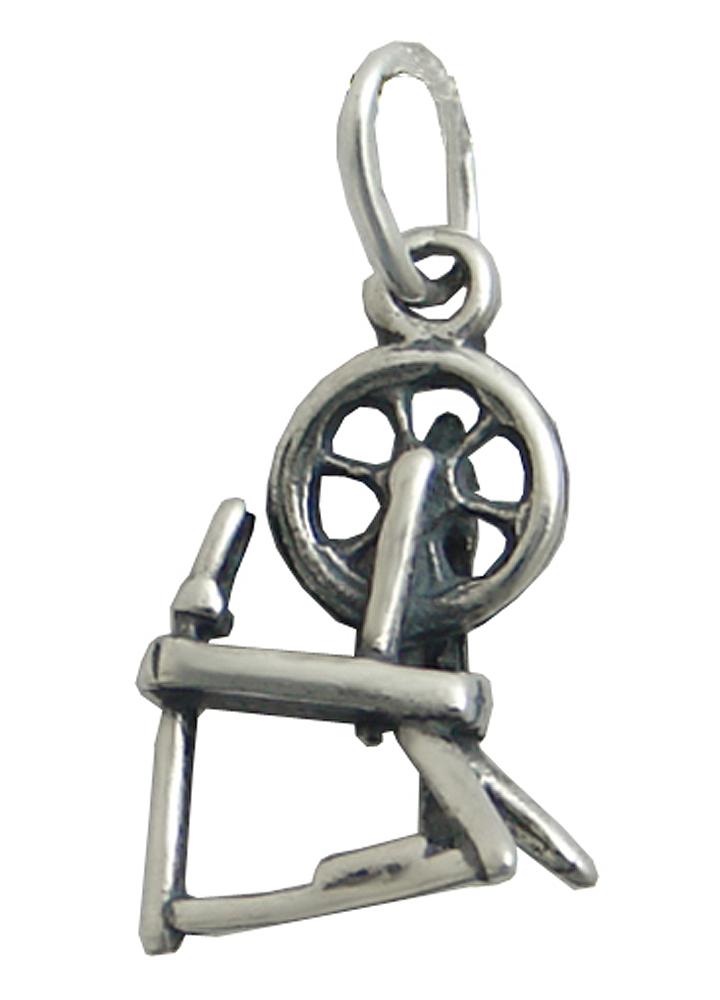 Sterling Silver Little Spinning Wheel Charm