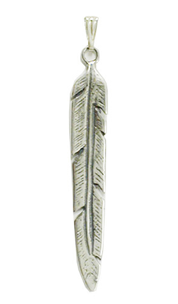 Sterling Silver Indian Eagle Bird Feather Charm
