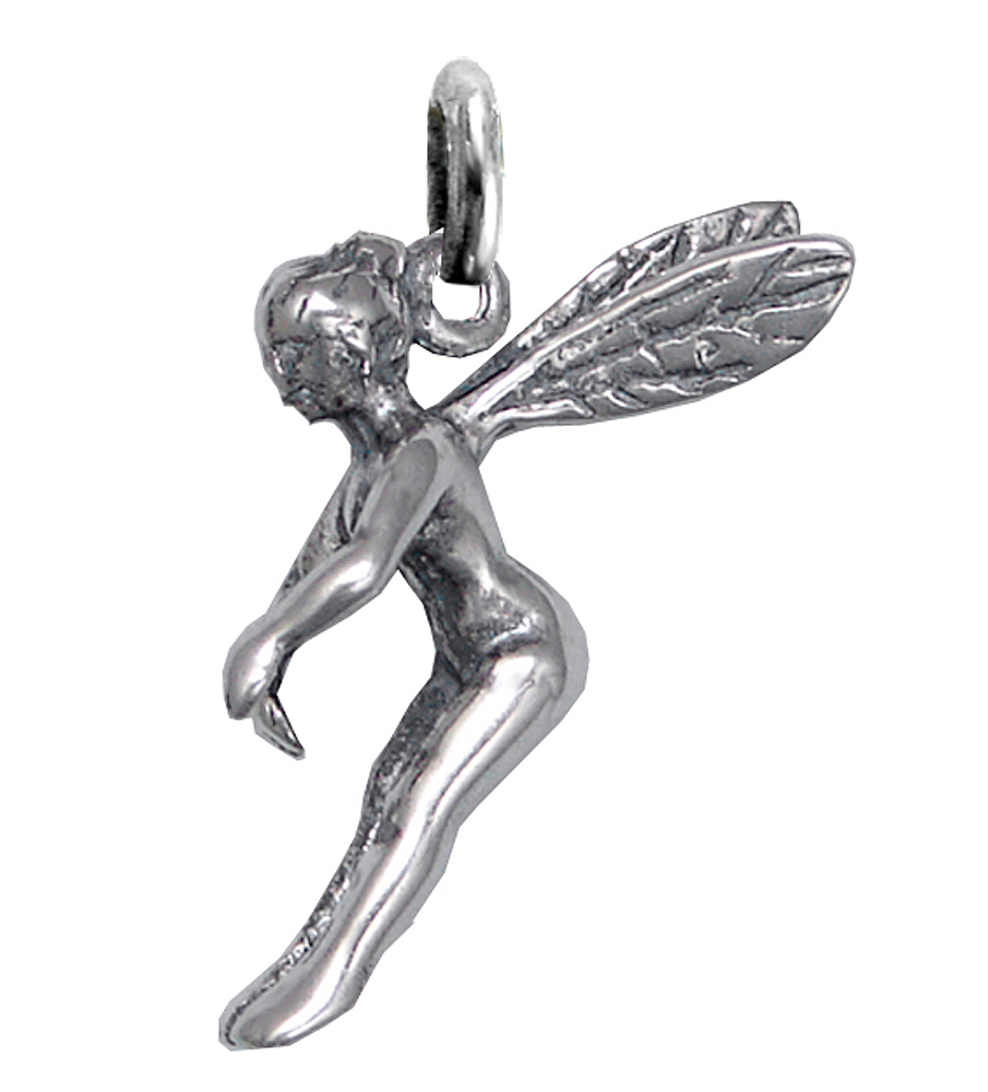 Sterling Silver 3D Winged Fairy Charm