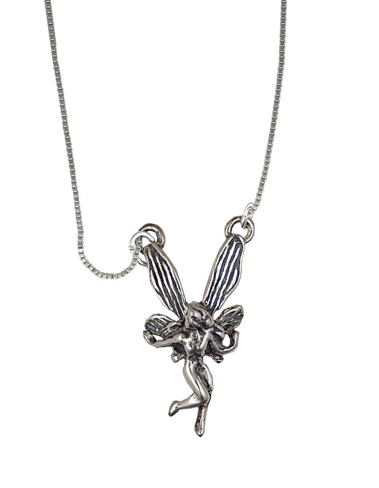 Sterling Silver Shy Fairy Pendant
