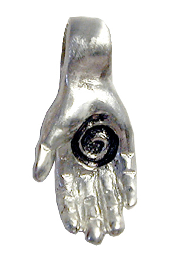 Sterling Silver Healing Hand Spiral of Life Pendant