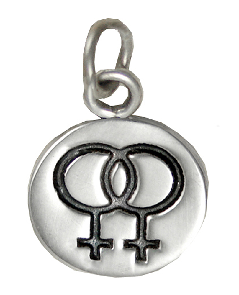 Sterling Silver Lesbian Female Gay Pride Symbol Charm