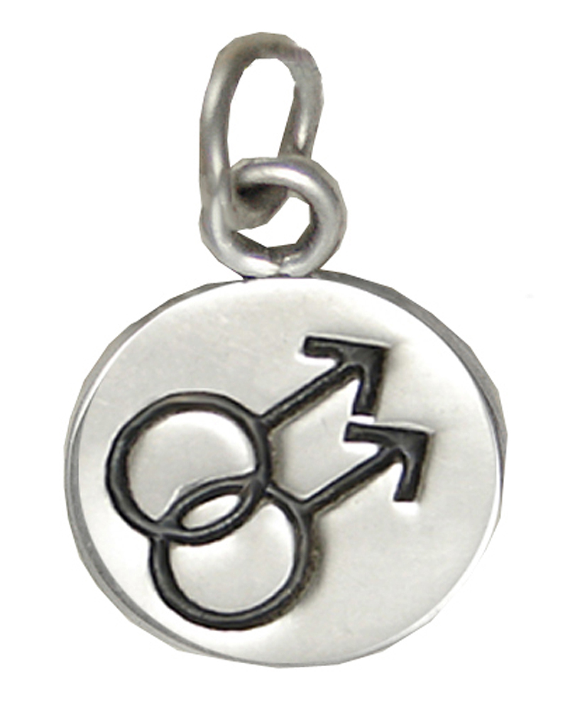 Sterling Silver Male Gay Pride Symbol Charm