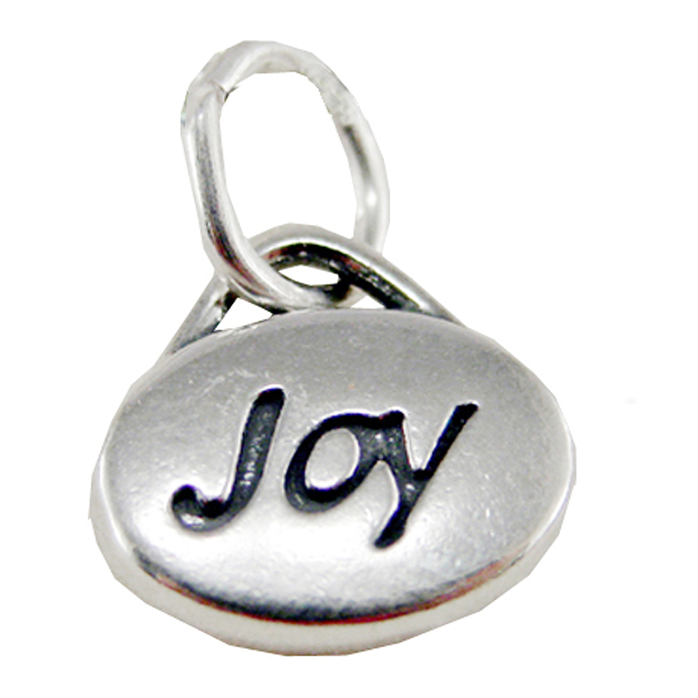 Sterling Silver "Joy" Message Word Charm