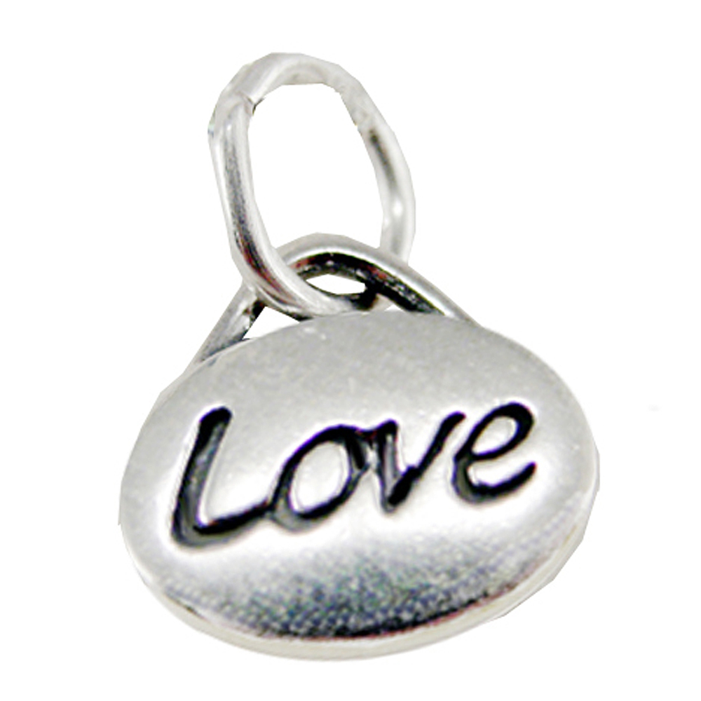 Sterling Silver "Love" Message Word Charm