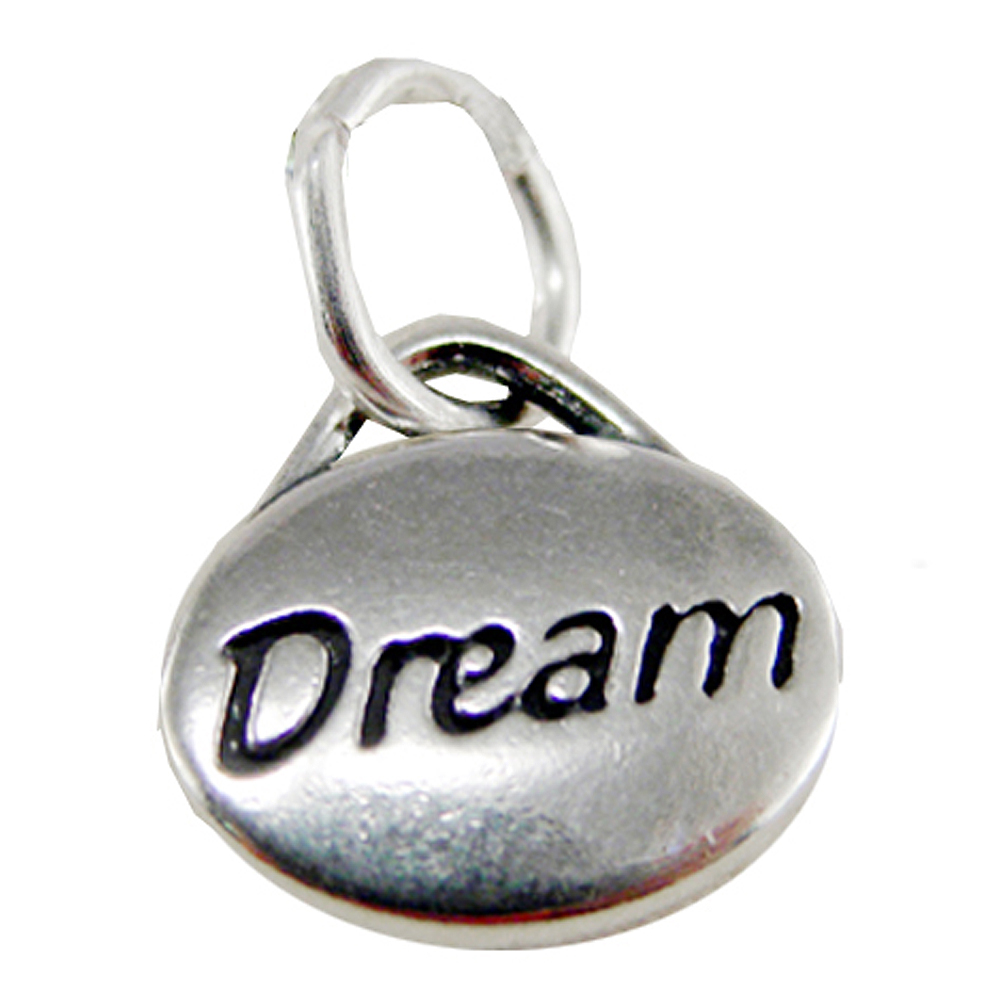 Sterling Silver "Dream" Message Word Charm