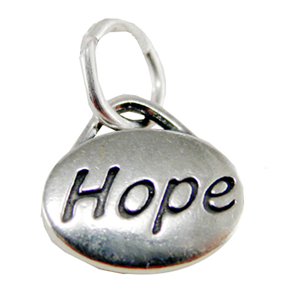 Sterling Silver "Hope" Message Word Charm