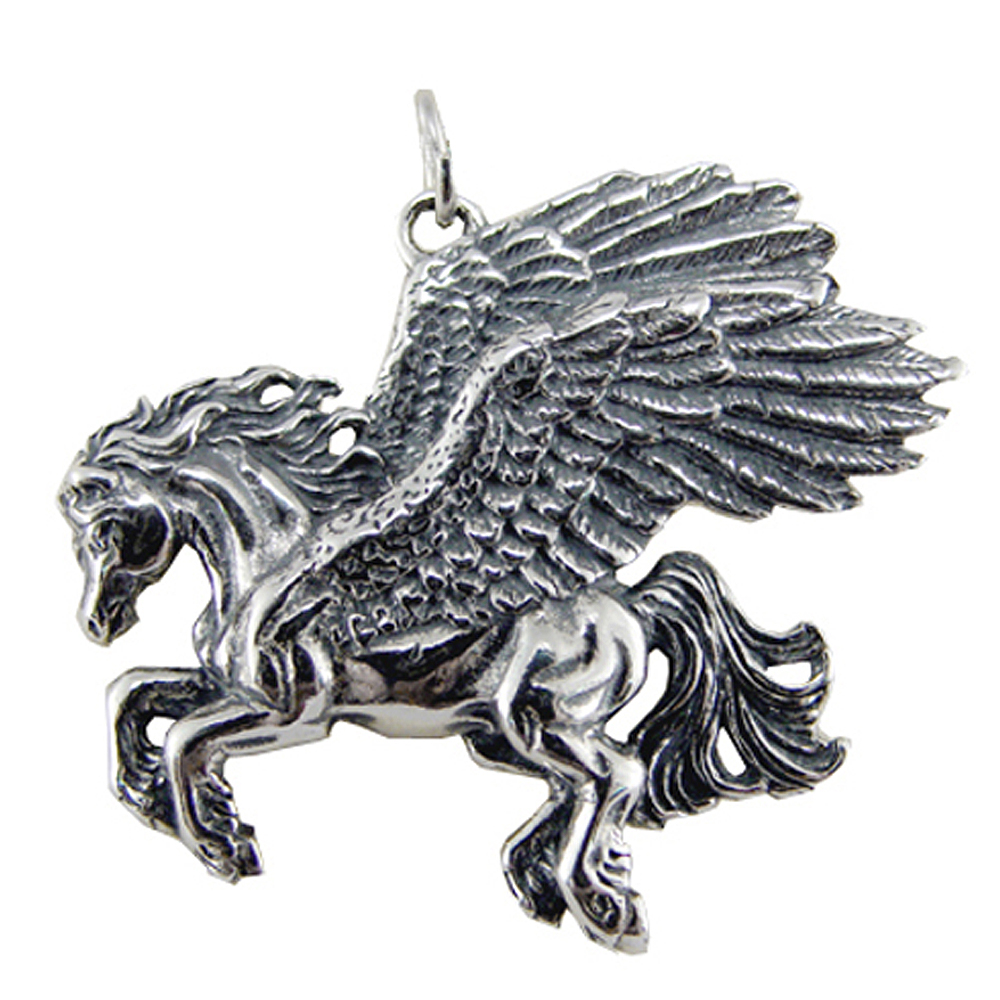 Sterling Silver Flying Horse Pegasus Charm