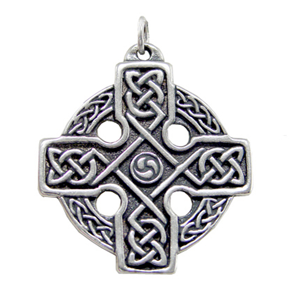 Sterling Silver Vikings Celtic Sun Cross Charm