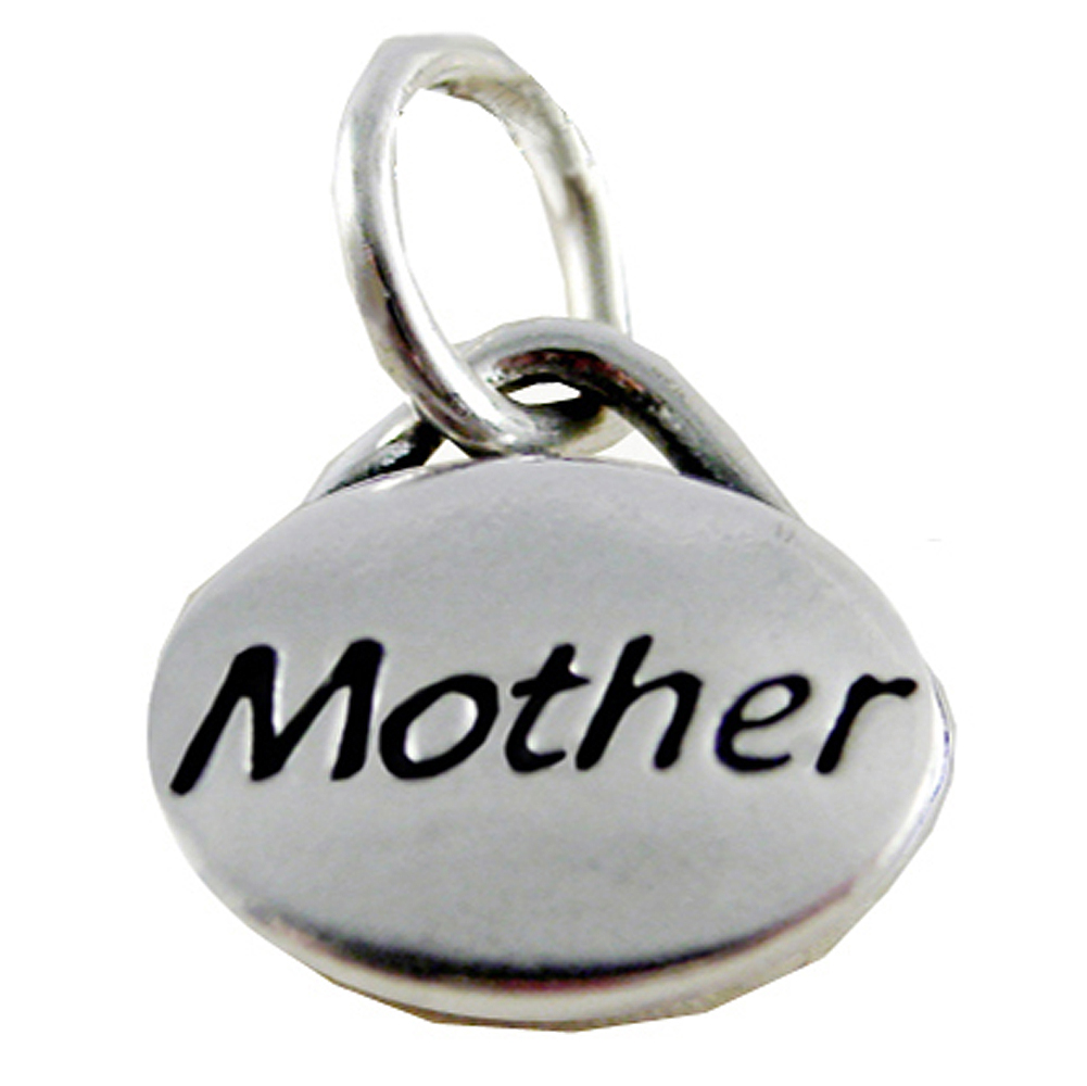 Sterling Silver Mother Message Word Charm