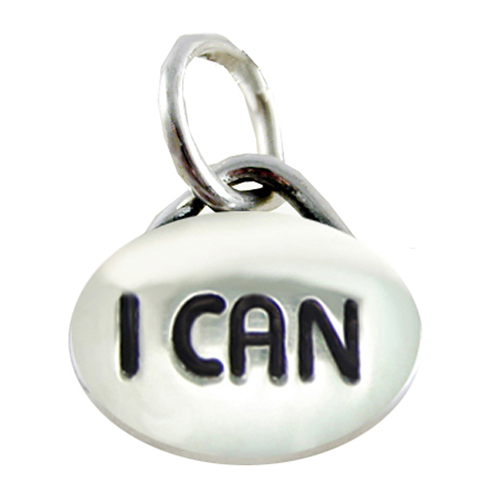 Sterling Silver I Can Message Word Charm