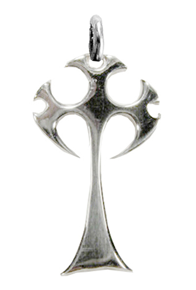 Sterling Silver Tribal Cross Pendant