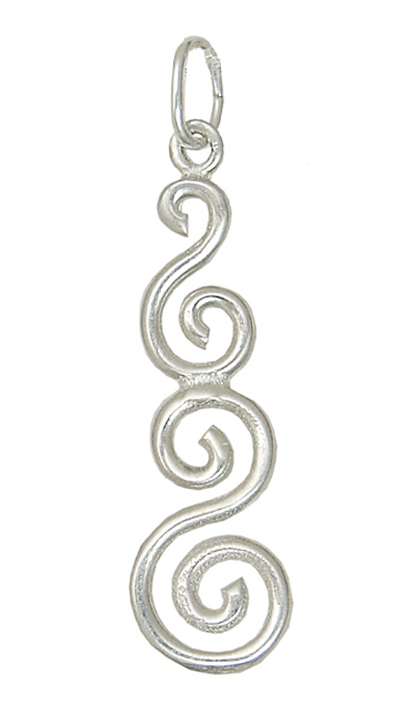 Sterling Silver Joyous Spirals Charm