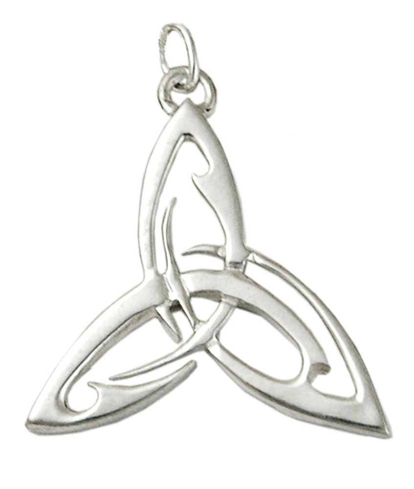 Sterling Silver Tribal Open Love Honor Protect Celtic Triquetra Trinity Knot Pendant