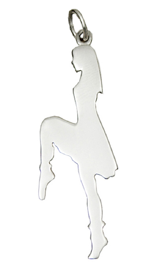 Sterling Silver Irish Step Dancer Silhouette Charm