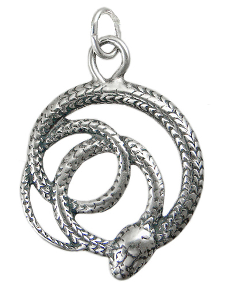 Sterling Silver Coiled Snake Charm