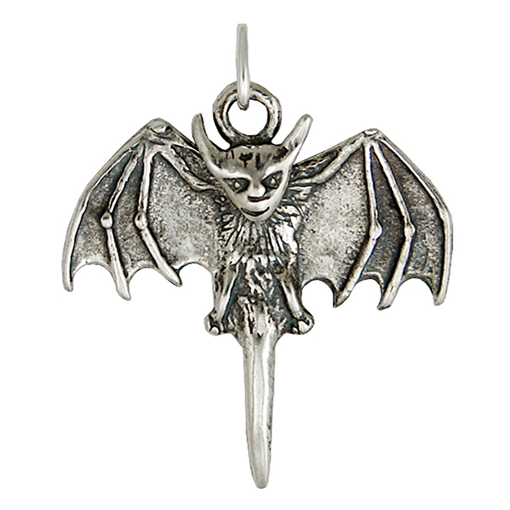 Sterling Silver Long Tailed Bat Charm