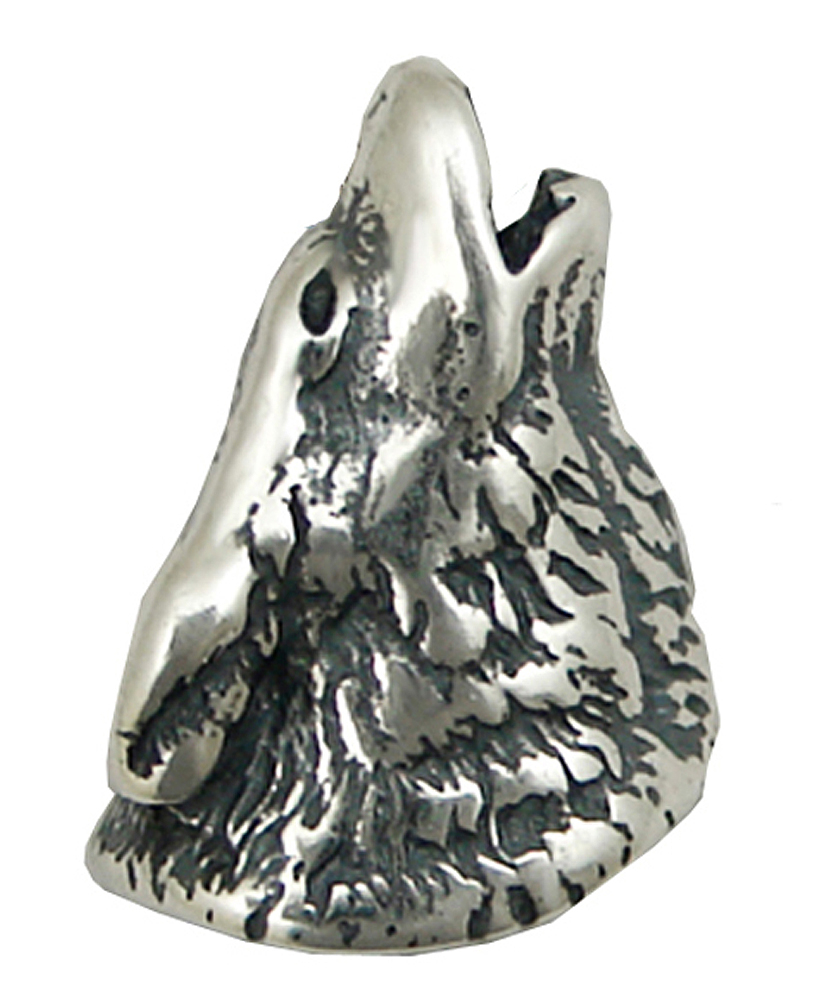 Sterling Silver Little Howling Wolf Pendant